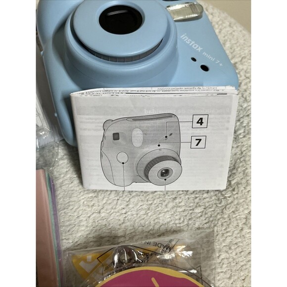 Fujifilm Instax Mini 7 Plus 7+ Instant Camera Light Blue Tested Working Bundle - Picture 6 of 10